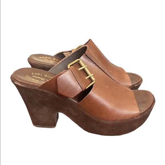 KorkEase Shoes Kork Ease Brown Leather Clogs Size 8 Poshmark